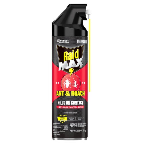 Raid Max Ant & Roach Spray, 14.5 oz