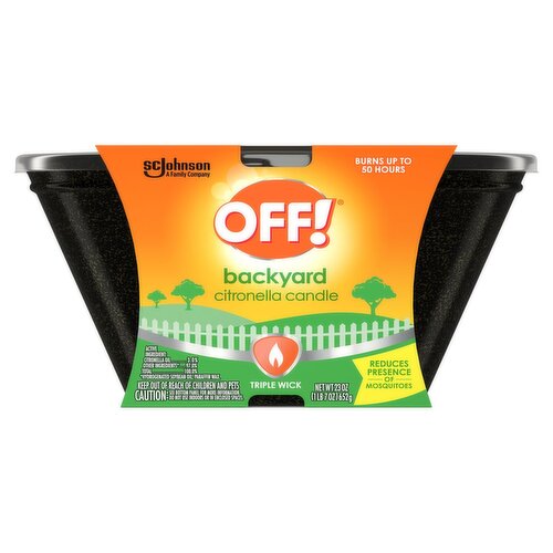 Off! Backyard Triple Wick Citronella Candle, 23 oz