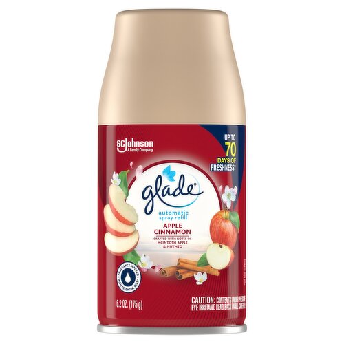 Glade Automatic Spray Refill, Air Freshener, Apple Cinnamon, 6.2 oz
