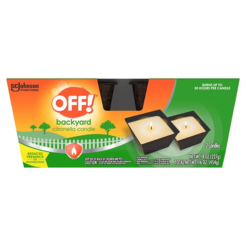 Off! Backyard Citronella Candle, 16 oz, 2 count