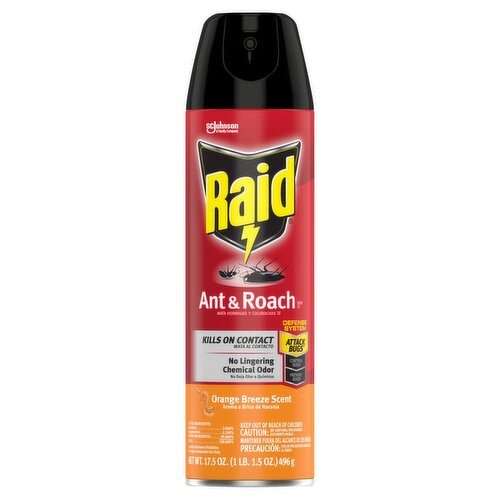 Raid Orange Breeze Scent Ant & Roach Killer 26 Spray, 17.5 oz