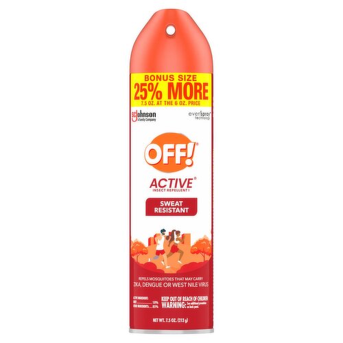 Off! Active Sweat Resistant Insect Repellent I, 7.5 oz