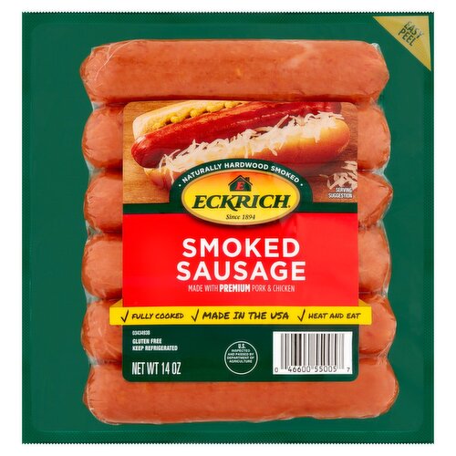 Eckrich Smoked Sausage, 6 count, 14 oz