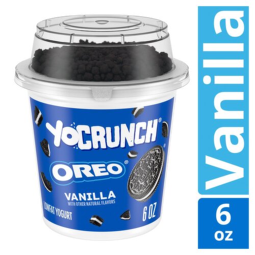 YoCrunch Vanilla Lowfat Yogurt with Oreo Cookie Pieces, 6 oz