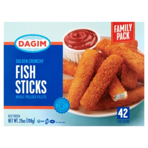 Dagim Golden Crunchy Fish Sticks, 42 count, 25 oz