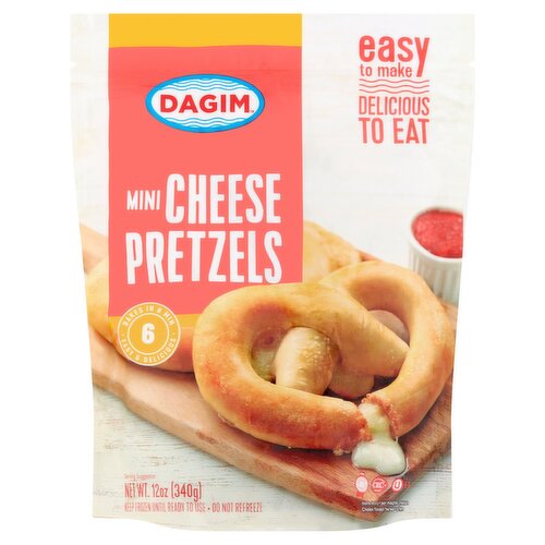 Dagim Mini Cheese Pretzels, 6 count, 12 oz