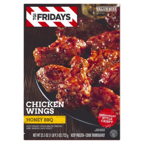 TGI Fridays Honey BBQ Chicken Wings Value Size, 25.5 oz