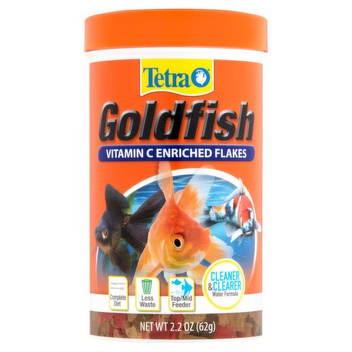 Tetra Goldfish Vitamin C Enriched Flakes Fish Food, 2.2 oz