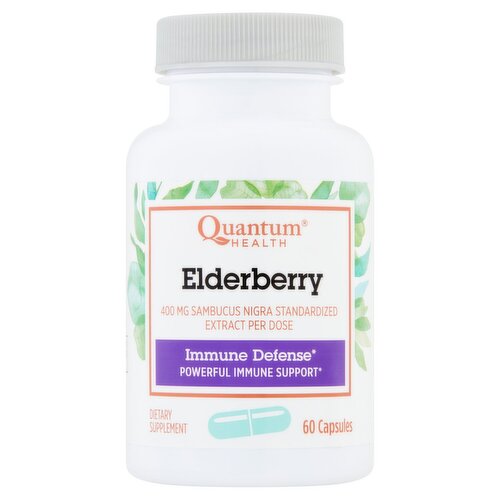 Quantum Health Elderberry Immune Defense Dietary Supplement, 400 mg, 60 count