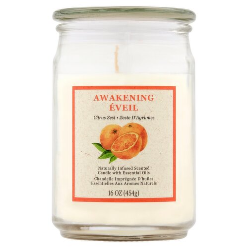 Star Candle Co Two Wick Awakening Citrus Zest Scented Candle, 16 oz