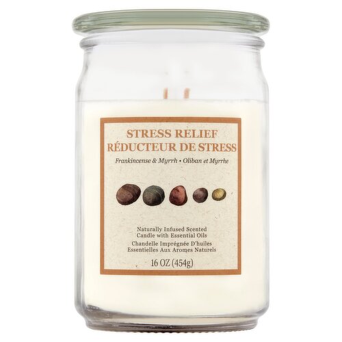 Star Candle Co Two Wick Stress Relief Frankincense & Myrrh Scented Candle, 16 oz