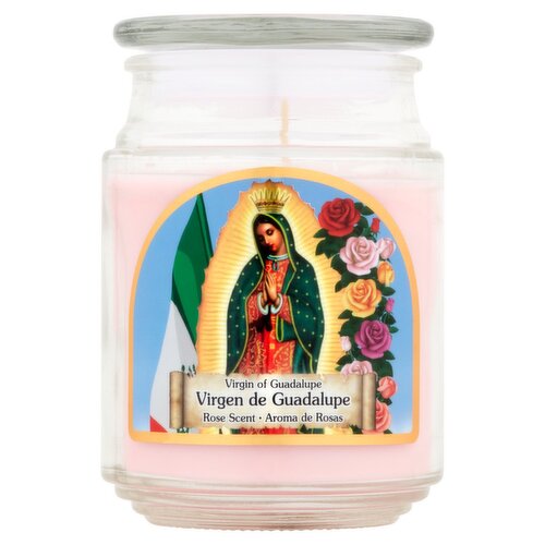 Star Candle Virgin of Guadalupe Rose Scent Candle, 18 oz