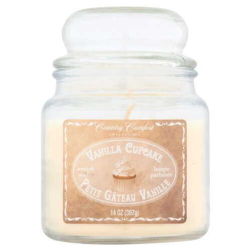 Country Comfort Collection Vanilla Cupcake Scented Candle, 14 oz