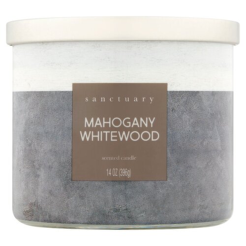 Sanctuary Mahogany Whitewood Scented Candle, 14 oz