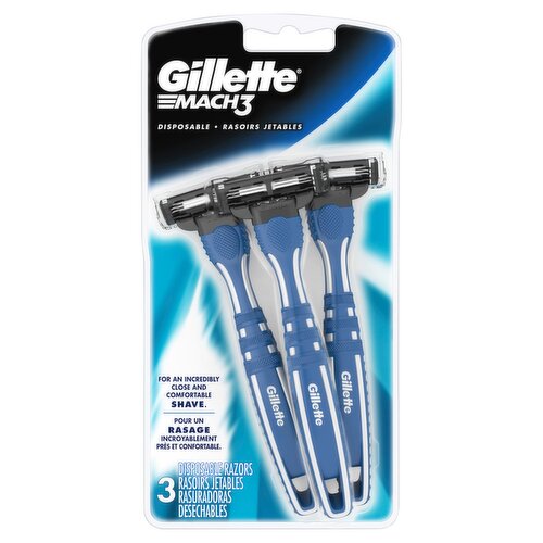 Gillette Mach3 Disposable Razors, 3 count