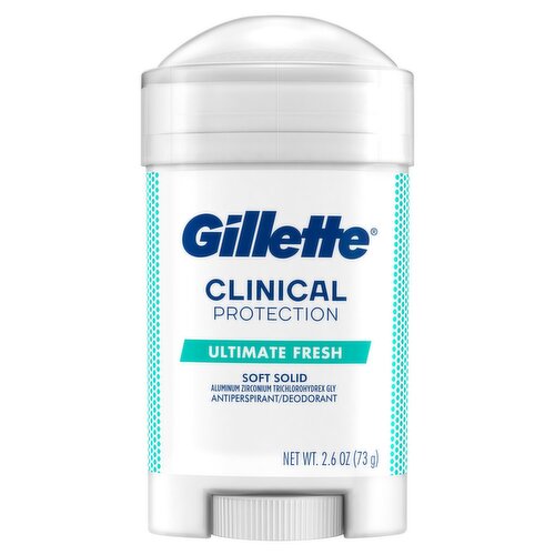 Gillette Clinical Protection Soft Solid Ultimate Fresh Anti-Perspirant/Deodorant, 2.6 oz