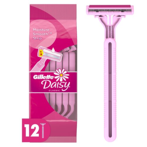 Gillette Daisy Classic Disposable Women's Razor, 12 Count + 1 Venus Simply3 Disposable Razor