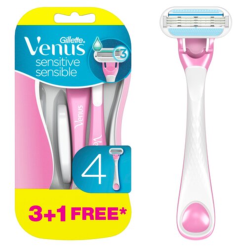 Gillette Venus Sensitive Disposable Razors, 3 count