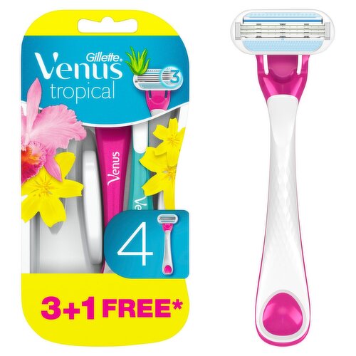 Gillette Venus Tropical Disposable Razors, 3 count