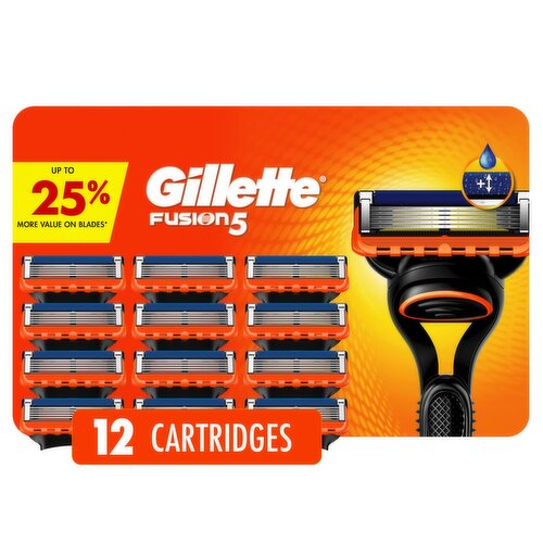 Gillette Fusion5 Razor Refills for Men, 12ct Razor Cartridges
