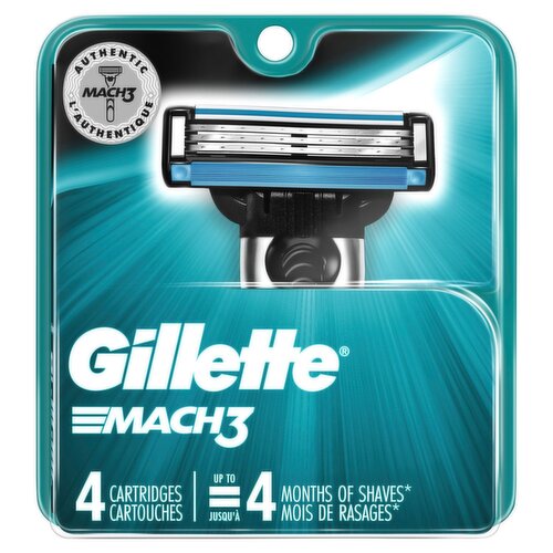 Gillette Mach3 Cartridges, 4 count