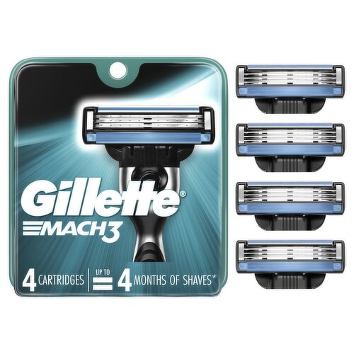 Gillette Mach3 Cartridges, 4 count