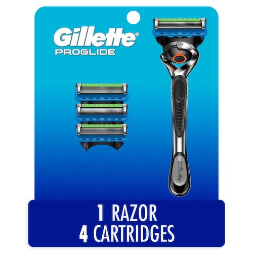 Gillette ProGlide Men's Razor Handle + 4 Blade Refills