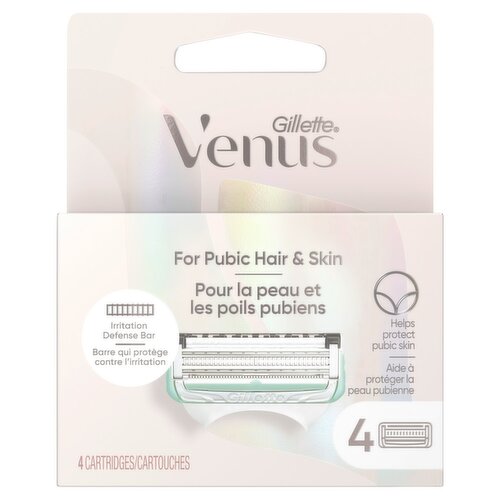 Gillette Venus for Pubic Hair & Skin Cartridges, 4 count