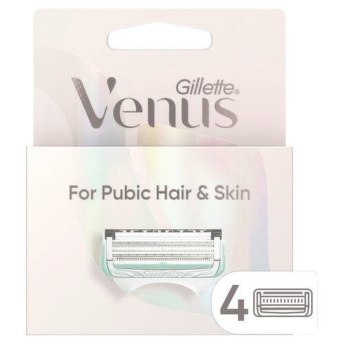 Gillette Venus for Pubic Hair & Skin Cartridges, 4 count