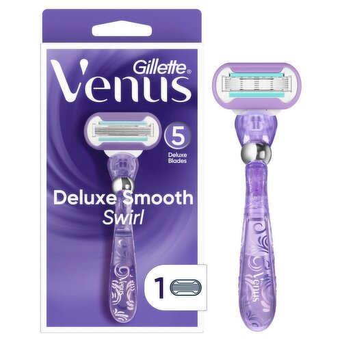 Gillette Venus Deluxe Smooth Swirl Women's Razor Handle + 1 Blade Refill