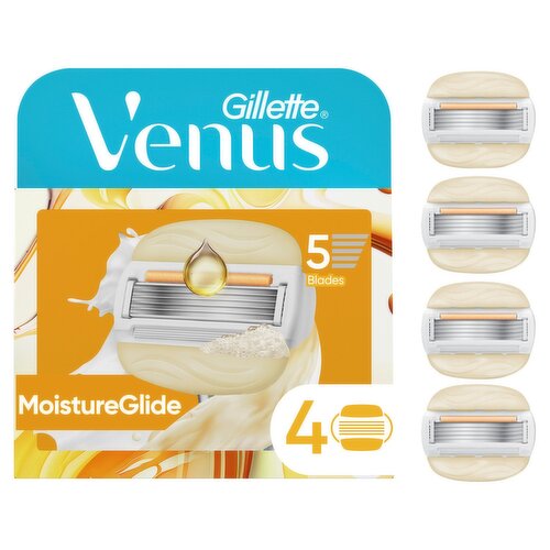 Gillette Venus Moistureglide Cartridges and Gel Bars, 4 count