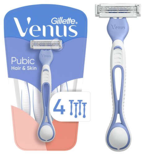 Gillette Venus for Pubic Hair & Skin Women's Disposable Razors, 4ct