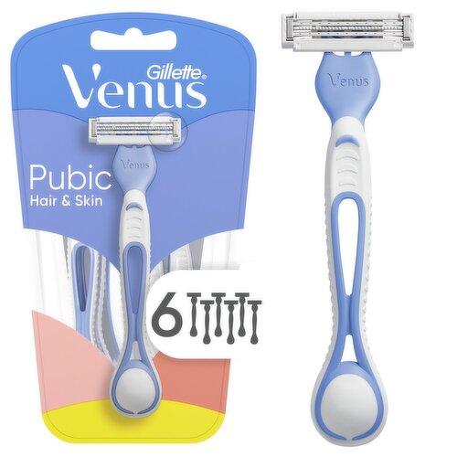 Gillette Venus for Pubic Hair & Skin Women's Disposable Razors, 6ct