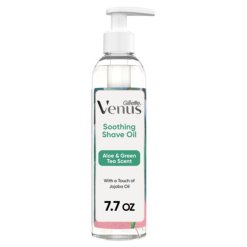 Gillette Venus Soothing Shave Oil, Aloe & Green Tea Scented, 6 oz