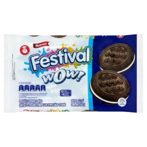 Nutresa Festival Wow! Chocolate Sandwich Cookies, 10 count, 12.7 oz