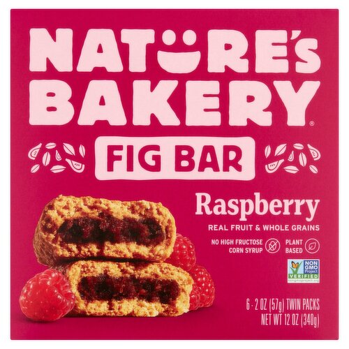 Nature's Bakery Raspberry Fig Bar, 2 oz, 6 count