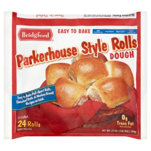 Bridgford Parkerhouse Style Rolls Dough, 24 count, 25 oz