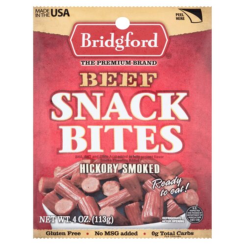 Bridgford Hickory Smoked Beef Snack Bites, 4 oz