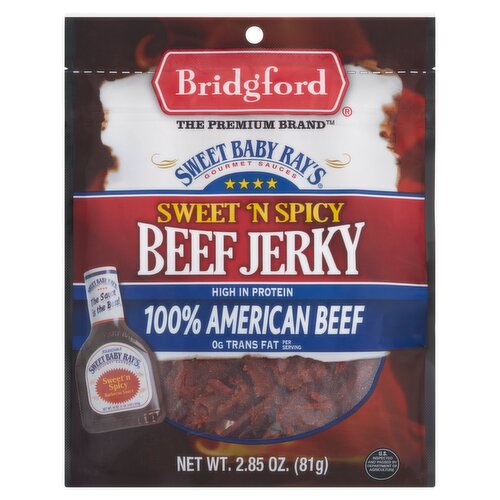 Bridgford Sweet Baby Ray's Sweet 'N Spicy Beef Jerky, 2.85 oz