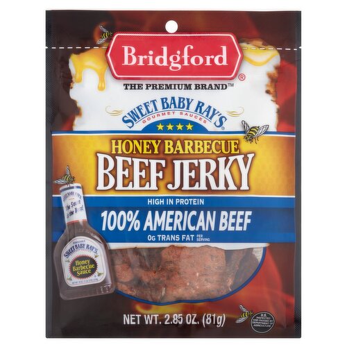 Bridgford Sweet Baby Ray's Honey Barbecue Beef Jerky, 2.85 oz