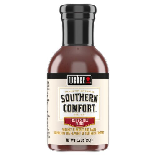 Weber Southern Comfort Fruity Spiced Blend Whiskey Flavored BBQ Sauce, 13.7 oz