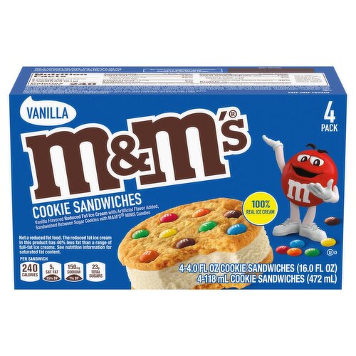 M&M's Vanilla Cookie Sandwiches, 4.0 fl oz, 4 count