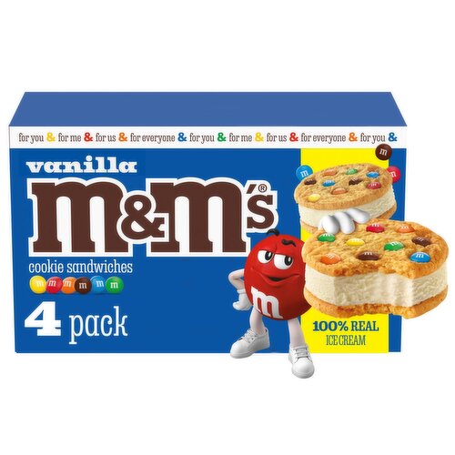 M&M's Vanilla Cookie Sandwiches, 4 fl oz, 4 count