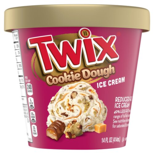 Twix Cookie Dough Vanilla Flavored Reduced Fat Ice Cream, 14 fl oz