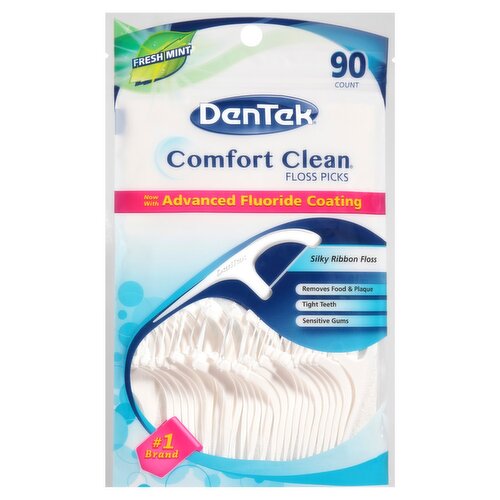 DenTek Comfort Clean Fresh Mint Silky Ribbon Floss Picks, 90 count