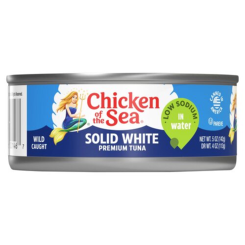 Chicken of the Sea Low Sodium Solid White Premium Tuna in Water, 5 oz