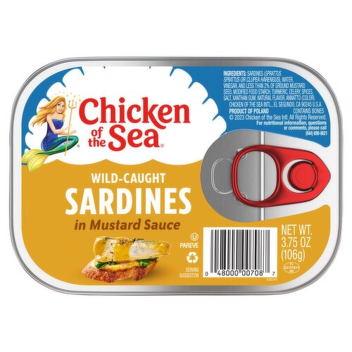 Chicken of the Sea Sardines in Mustard Sauce, 3.75 oz