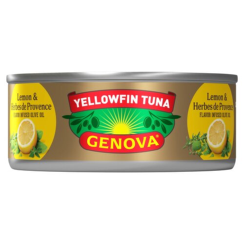 Genova Lemon & Herbes de Provence Flavor Infused Olive Oil Yellowfin Tuna, 5 oz