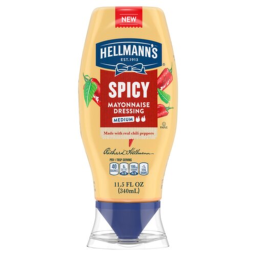 Hellmann's Spicy Mayonnaise Dressing Squeeze Bottle 11.5 oz, 1 ct