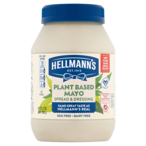 Hellmann's Plant Based Mayo Spread & Dressing, 30 fl oz